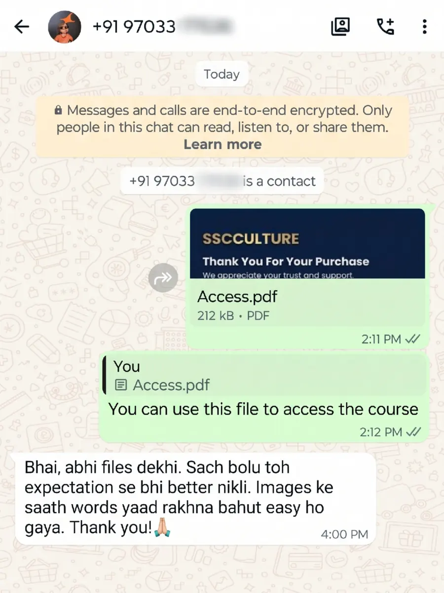 Student WhatsApp review screenshot 3